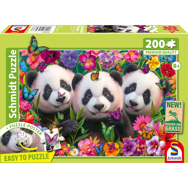 Panda Trio Pussel 200 Bitar Schmidt