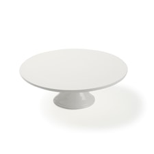 Kakefat med stett, Ø 30 cm, Hvit, Blomsterbergs