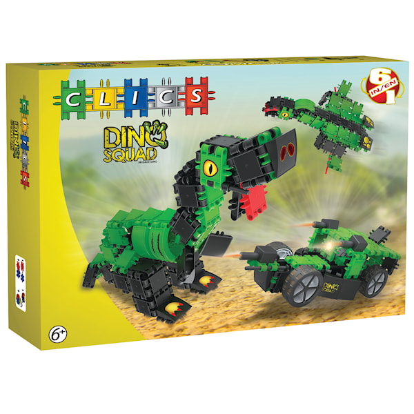 Dino Squad Box - 6 In 1 Clics SunnyToys - klossar & byggleksaker Dino Squad Box - 6 In 1 Clics SunnyToys - klossar & byggleksaker