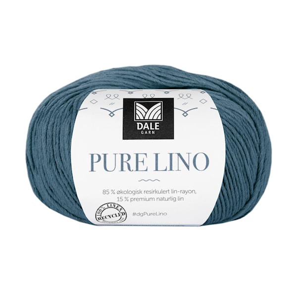 Dale Garn Pure Lino 50 g Mørk denim 814
