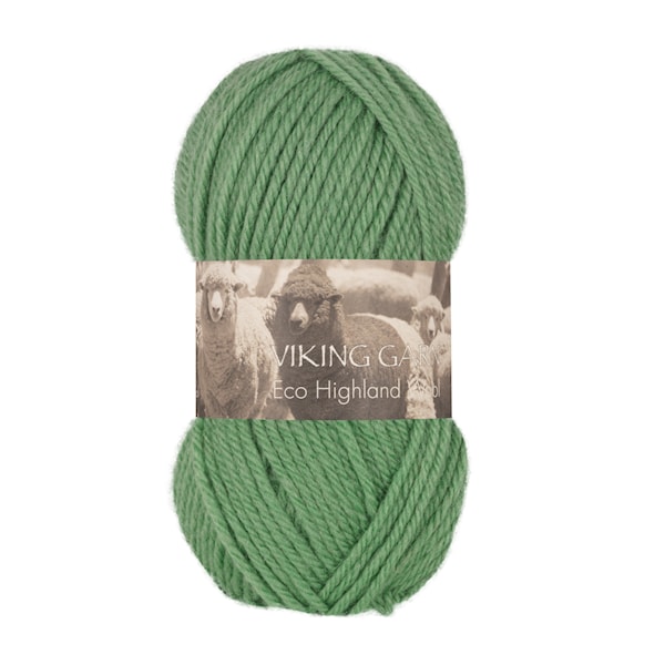Highland Eco Wool Garn 50 g Eple grønn 232 Viking Garn