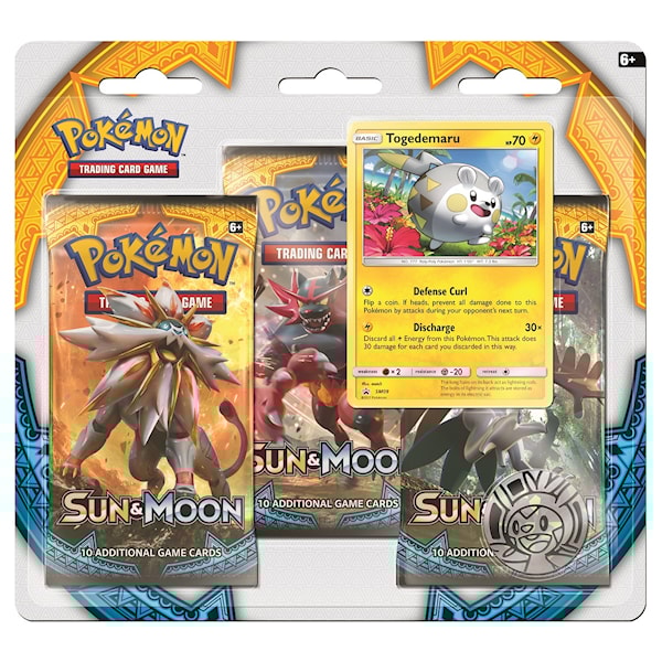 Poke Blister, 3-pack, Sun & Moon 1, Togedemaru, Pokémon