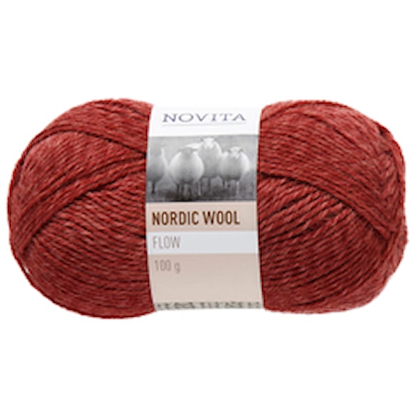 Novita Nordic Wool Flow Garn Ullgarn 100g, kryddpaprika 057