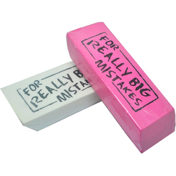 Viskelær Stort 'For really big mistakes' 14,5 cm 1-pack