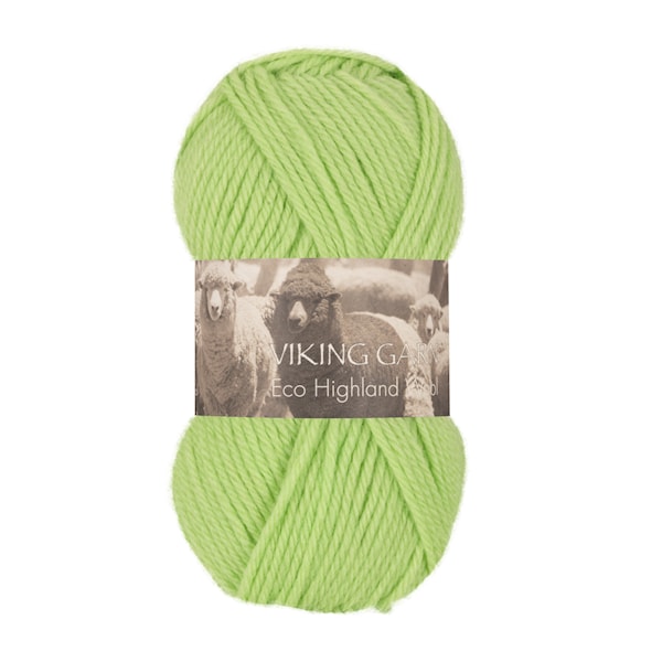 Highland Eco Wool Garn 50 g Lys grønn 231 Viking Garn