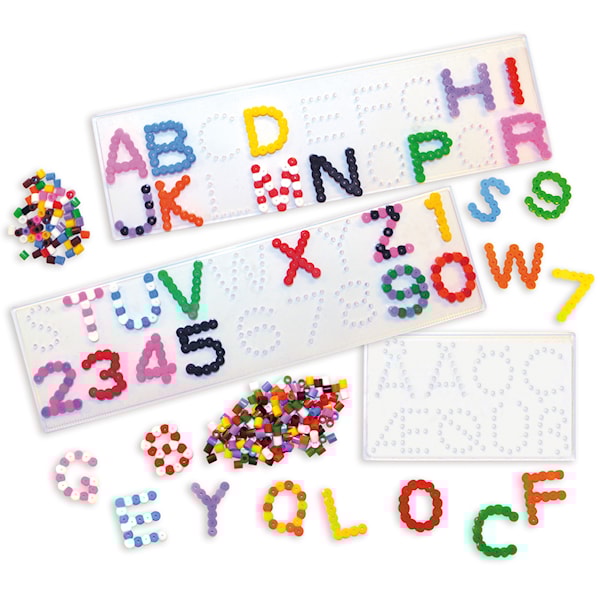 Plater for perler Bokstaver og tall Playbox