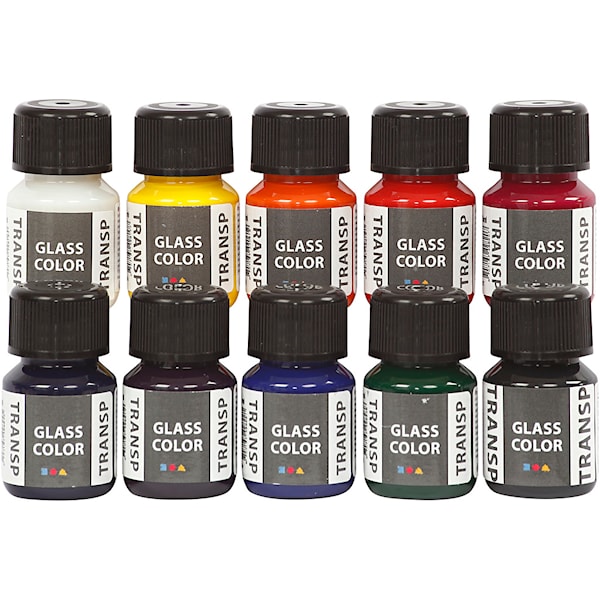 Glass Color Frost, ass. farger, 6x30 ml/ 1 pk.