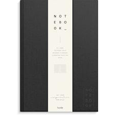 Anteckningsbok A4 Svart textil, Linjerad, Burde