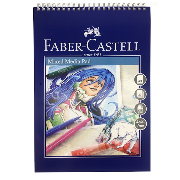 Mixed Mediablock Faber-Castell A3, 250 gr, 30 ark