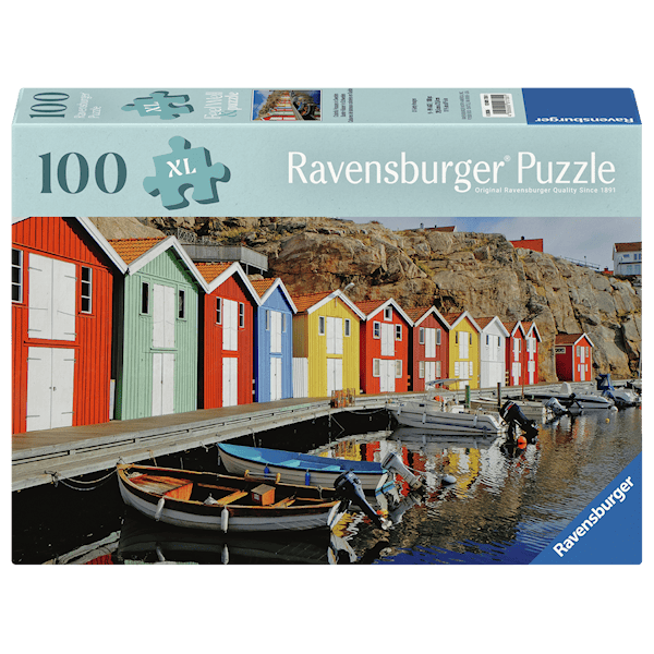 Colorful Houses in Sweden Pussel 100 Bitar Ad Ravensburger