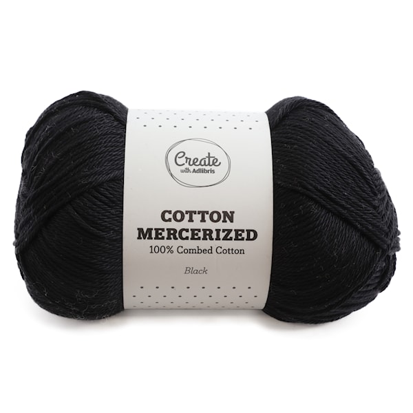 Adlibris Cotton Mercerized 100g Black A234