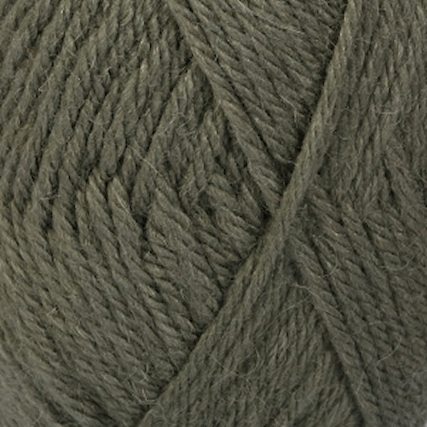 Drops, Lima Uni Colour, Garn, Ullmiks, 50 g, Mosegrønn 7810