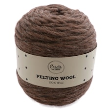 Felting Wool 100 g Brown Melange A127 Adlibris