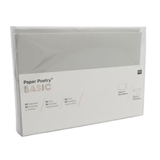 Basic Kortsett Hvit/ Grå - 36 stk, B6/ B6, 120 & 220 gr