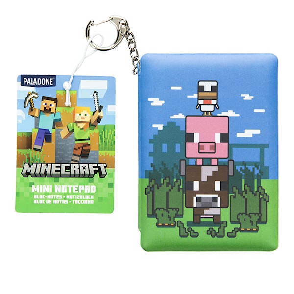 Minecraft Mini Plysj Notatbok med Nøkkelring Paladone