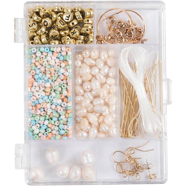 DIY Mix Smykker, Ferskvannsperler, douche farger, 1 pk.