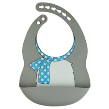 Pelle Svanslös Silikoninen Ruokalappu Harmaa Silikoni