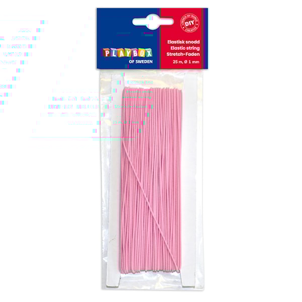 Elastisk tråd rosa Playbox