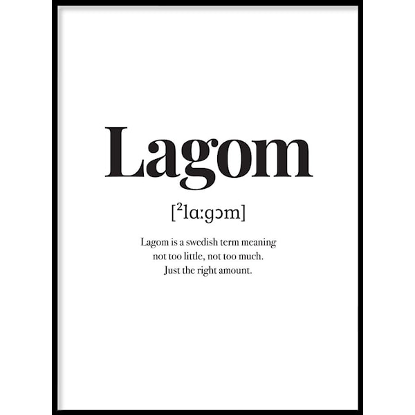 Lagom Poster30x40cm, online | Adlibris