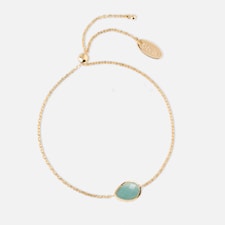 Gullbelagt armbånd med Amazonite krystall