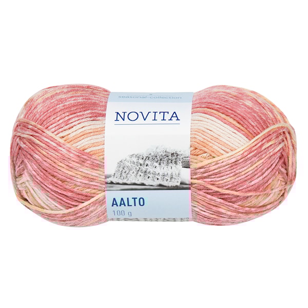 Novita Aalto Garn Mixad Bomull 100 g Tegel-halm-naturvit (875)