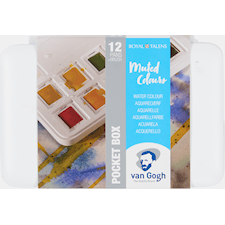 Akvarellfärg Pocket Box Van Gogh halvkopp med 12 kulörer