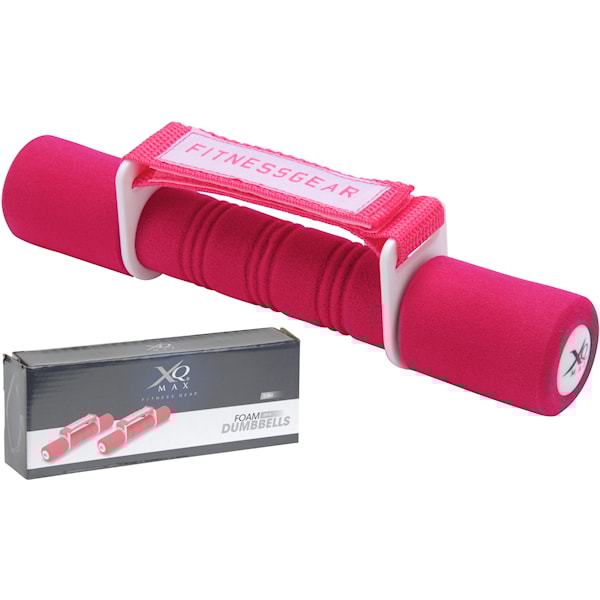 Hantlar med skumgummi 2 x 0,5 kg Rosa