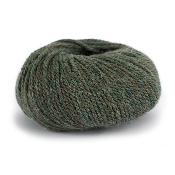 Knit At Home Chunky Alpaca Wool Ullmix 50 g Mørk Oliven Melert 624