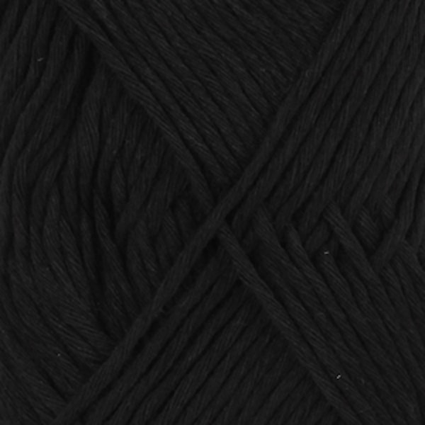 Drops, Cotton Light Uni Colour, Garn, Bomullmiks, 50 g, Sort 20