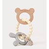 Bitring i Silikon & Trä Cream Teddykompaniet