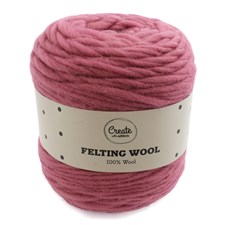 Felting Wool 100 g Pink A118 Adlibris