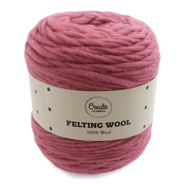 Adlibris Felting Wool 100g Pink A118