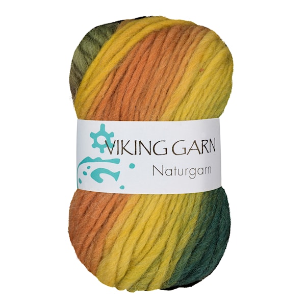 Naturgarn 50 g Multi grønn/gul 634 Viking Garn