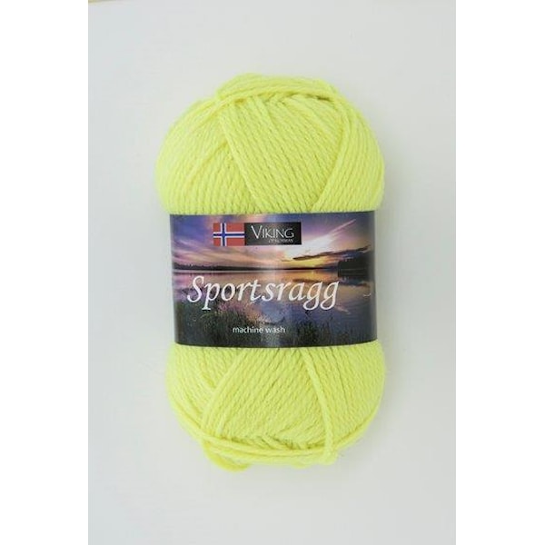 Viking of Norway Sportsragg Garn Ullmix 50g Neongul 549