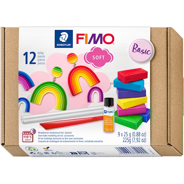 Modellervoks FIMO®-soft Staedtler® basic sæt ass. farver - (9 stk.)