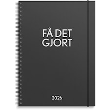 Kalender 2026 A5 Få det gjort Svart Burde